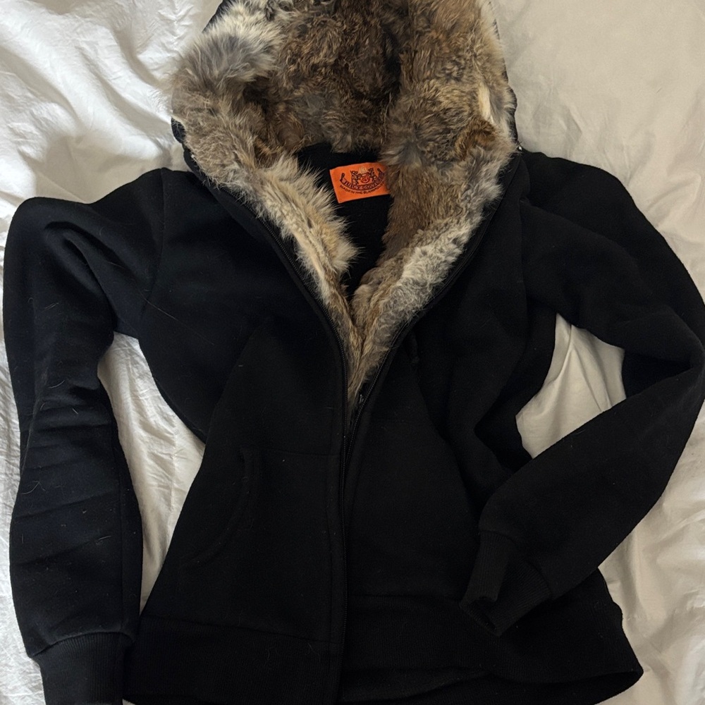 Juicy Couture Zip Up with Fur Trim